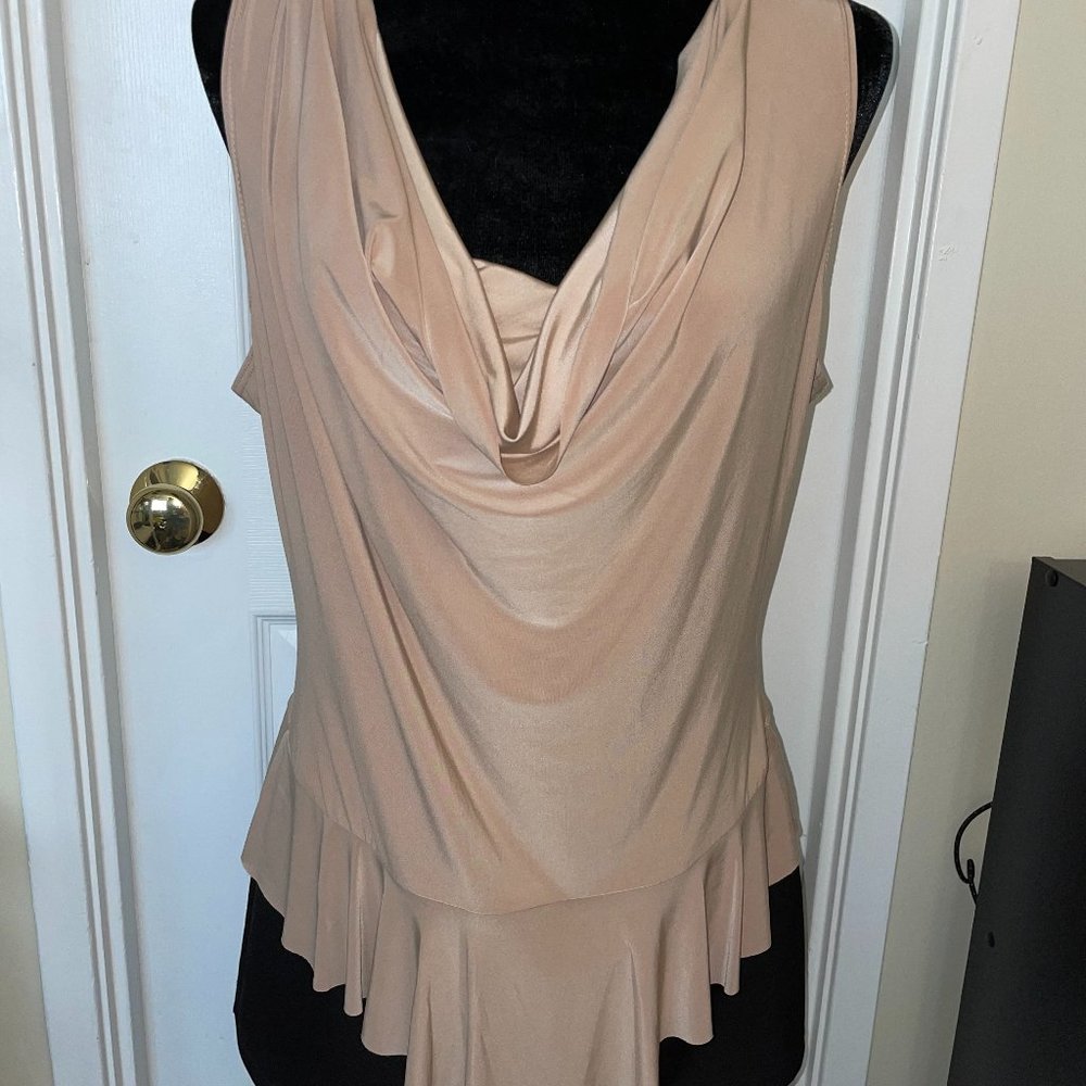 Cowl Neck Peplum Top